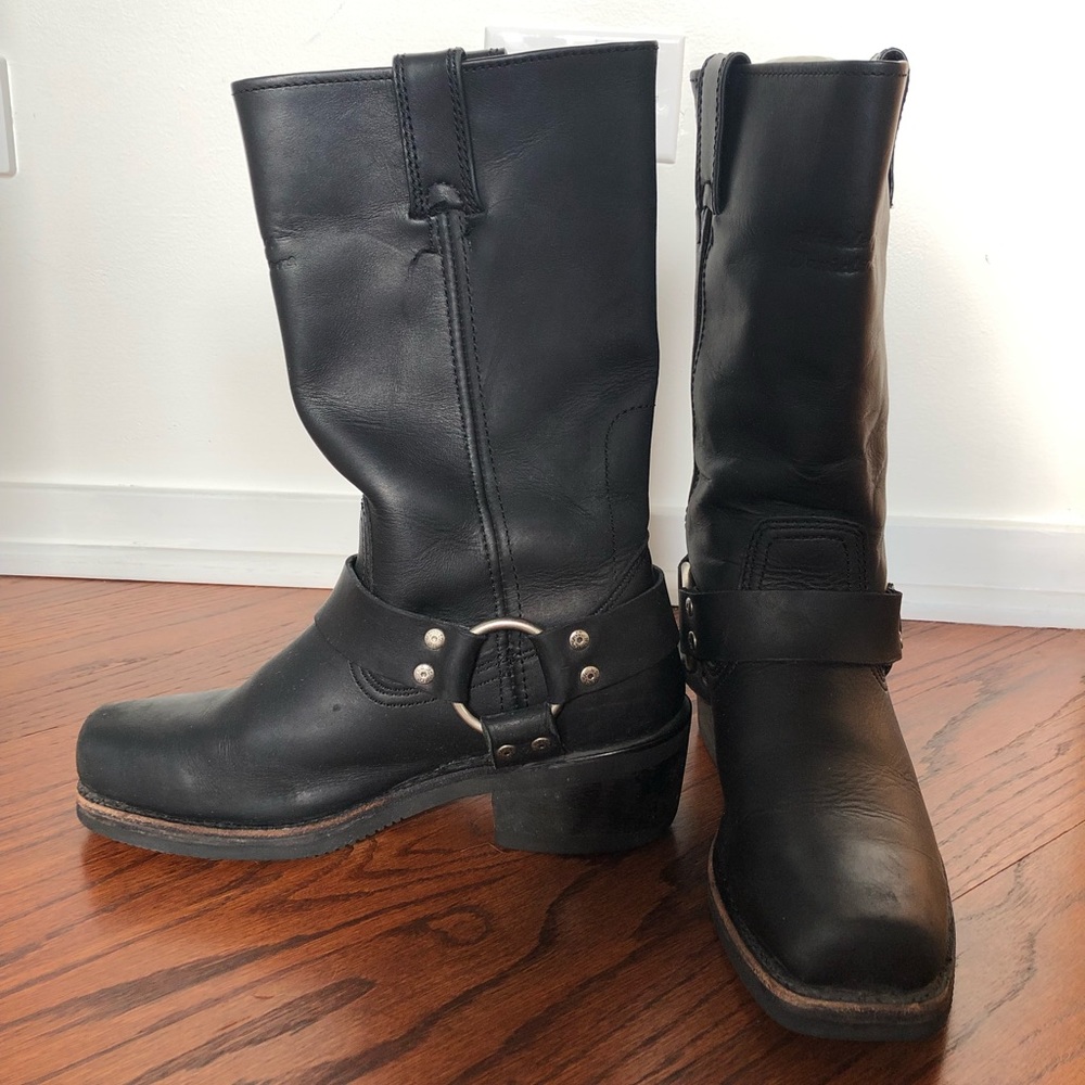 Harley Davidson Hustin Pull on Harness Boot Black